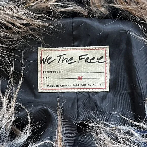 Free People Ombre All Night Faux Fur Jacket - NEW - Picture 9 of 14